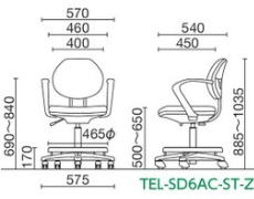 TEL-SD6AC-ST　サイズ