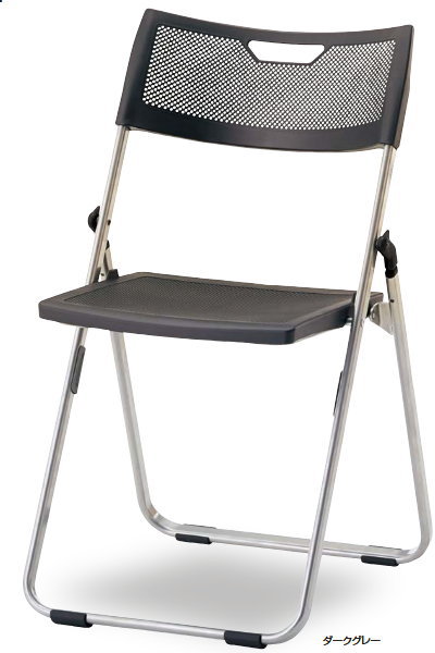 りたたみチ シンプル :ds-2154303:ワインディングマシーン - 通販 - 折りたたみ椅子 〔ブラック×シルバー〕 SH31〜84cm