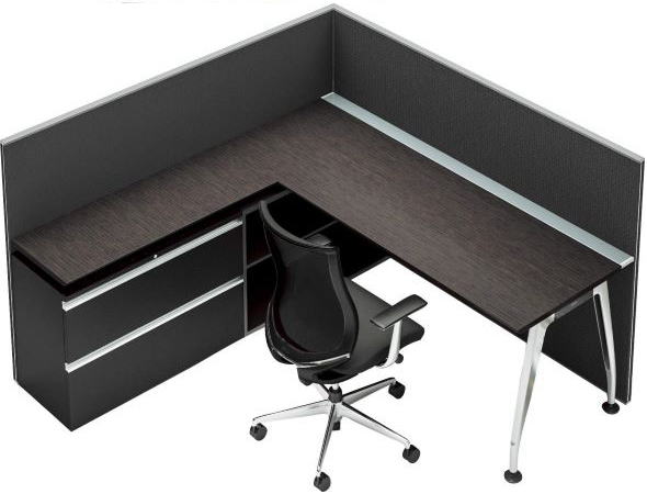 コクヨのデスク SAIBI テーブル+収 オープンオフィスでも、個室のよさ 